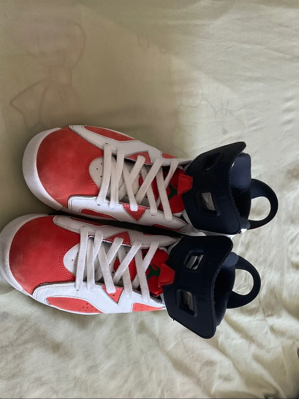 Jordan Men's High-Top Sneakers in Red, White & Black